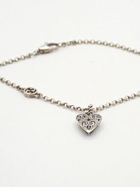 Gucci Arabesque Heart Bracelet 925 7"